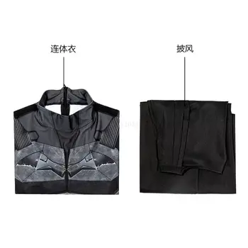 Batman Cosplay Kostüm Superheld Bruce Wayne Robert Pattinson Jumpsuit Halloween Comic-Con Requisiten Bodysuit Kinder Erwachsene Weihnachtsgeschenk 10 best sales Batman Fantasia - №10