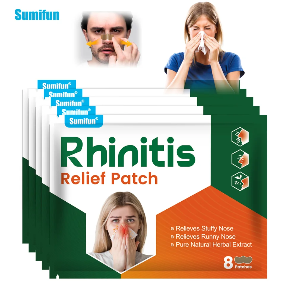 8/24/40Pcs Sumifun Rhinitis Patch Relieve Cold Allergies Nasal Congestion Sticker Treating Sinusitis Anti Snoring Health Plaster