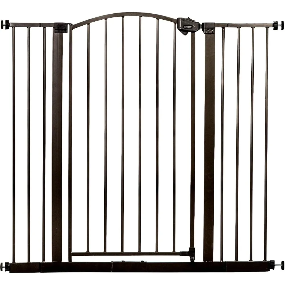 Decoração arqueada extra alta de 58 polegadas Walk Thru Baby Gate, marca prêmio ganhando, inclui kit de extensão de 4 polegadas, pacote com 4