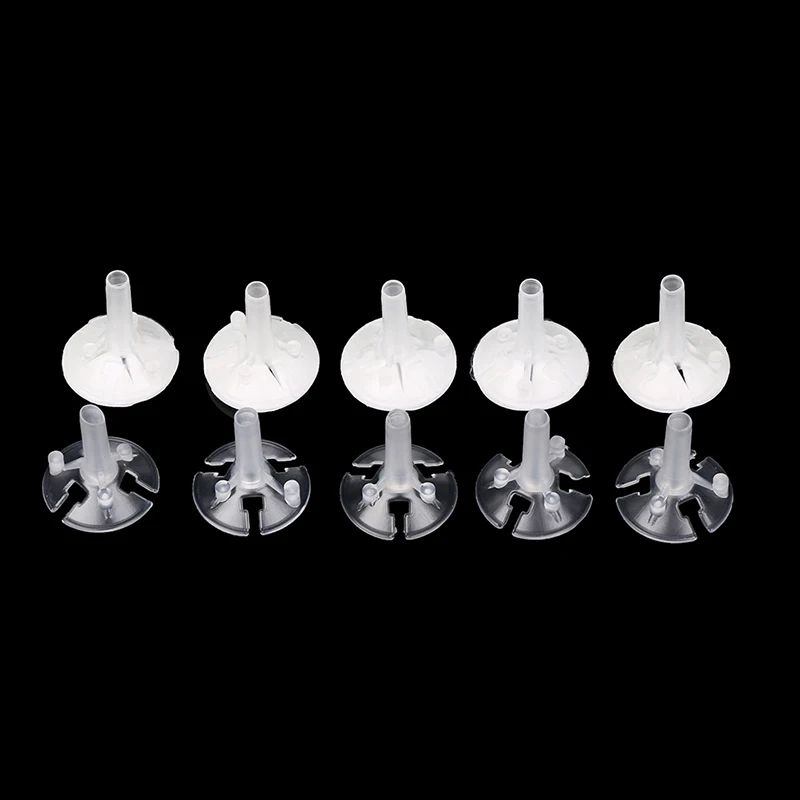 100Pcs Plastic Transparent Chocolate Ball Holder Flower Candy Ball Bouquet Packaging Holder DIY Flower Stem Fixed Base