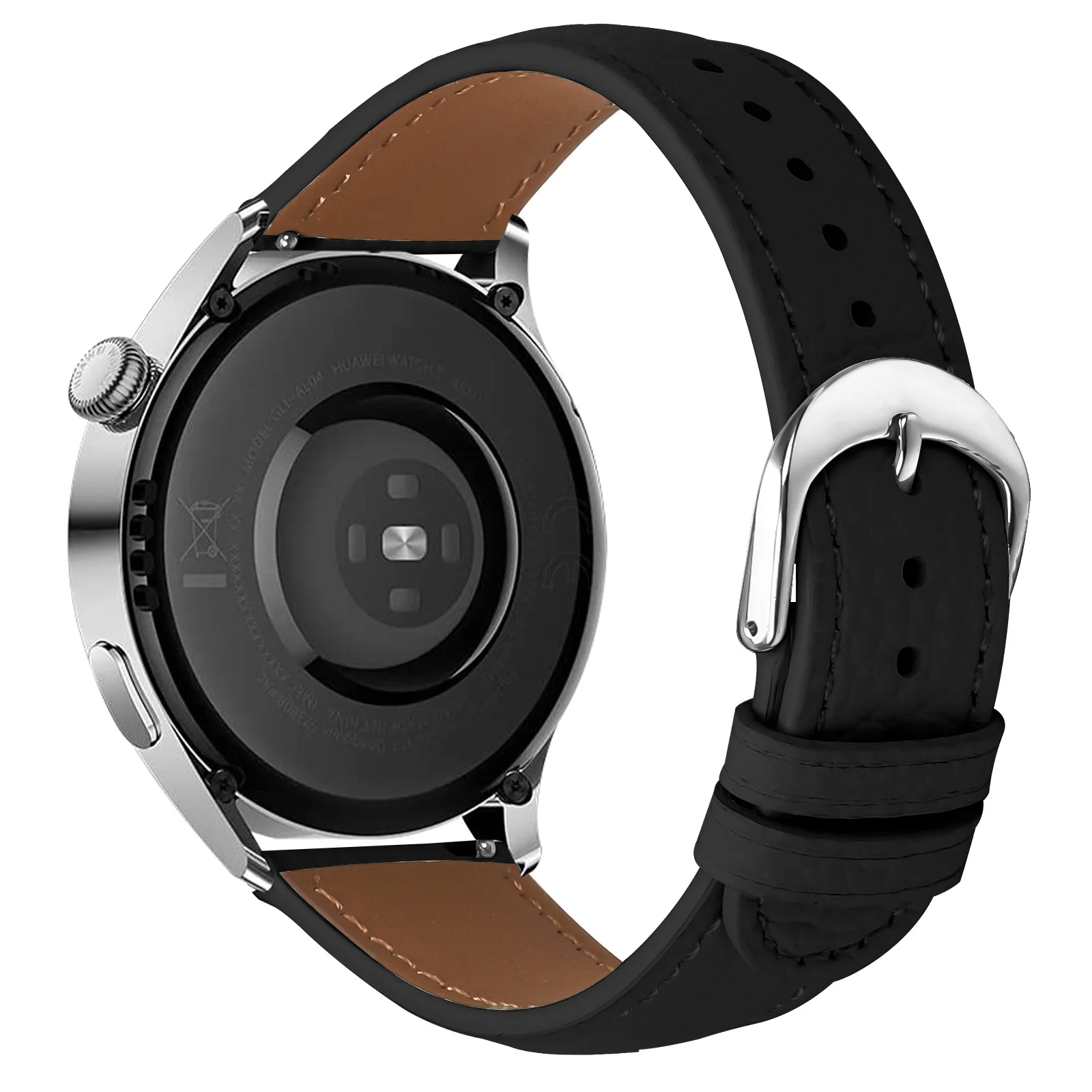 حزام بديل لساعة Samsung Gear S3 Classic / S3 Frontier / Watch3 مقاس 45 ملم من جلد البولي يوريثان مع إبزيم معدني #1