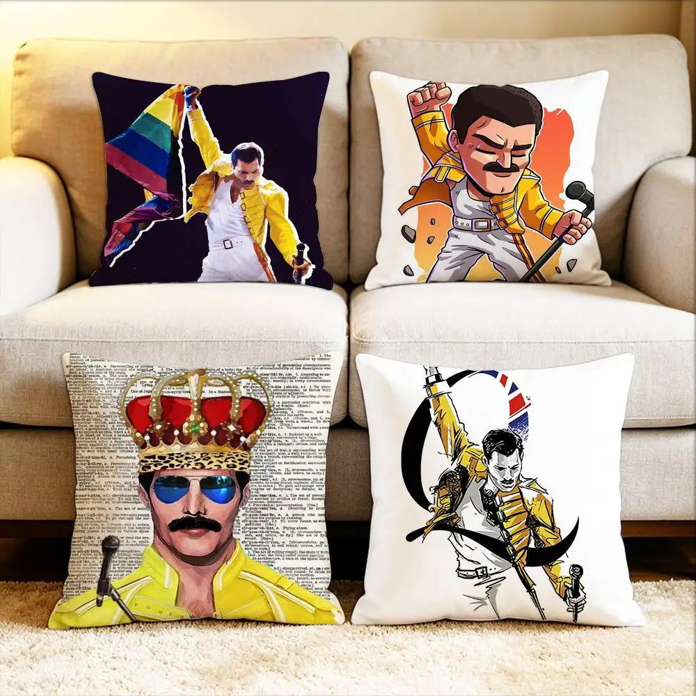 

Freddie Mercury Bohemian Various Sizes Square Pillow Case For Car Home Bedchamber Decor