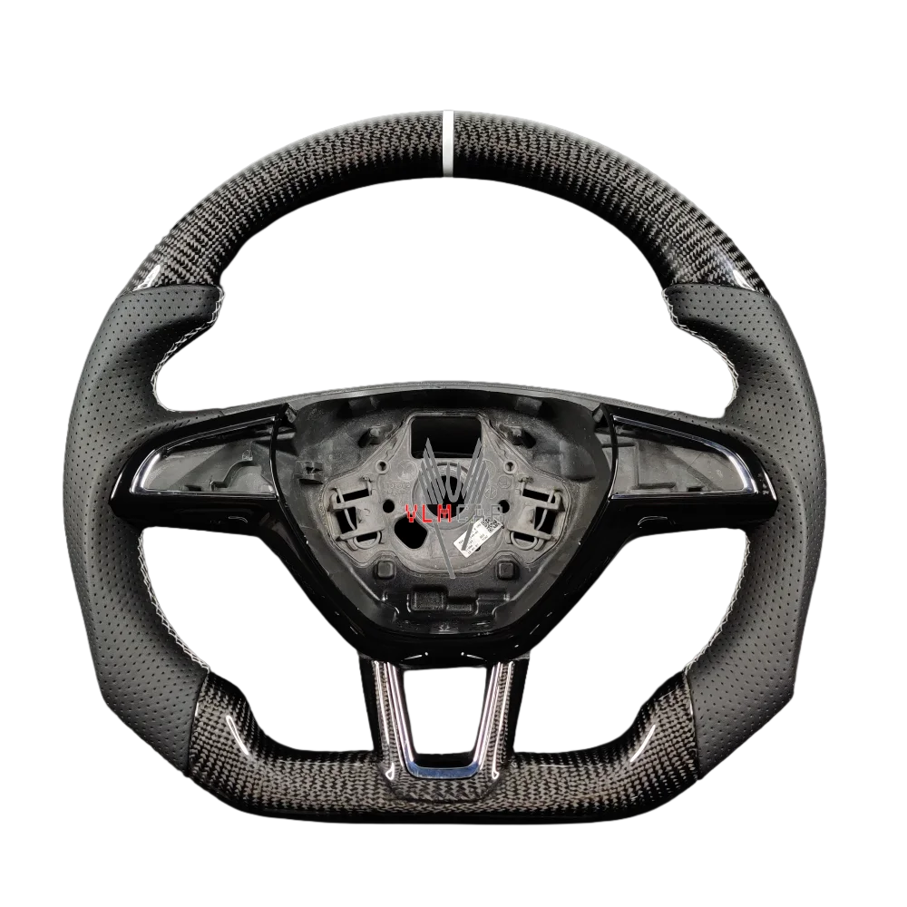 

Carbon Fiber Steering Wheel for VW Skoda Octavia MK1 MK2 1996-2012 Performance Upgrade Direct Fit Volkswagen Racing Style