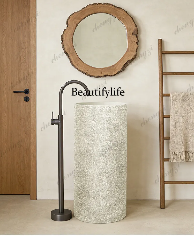 Column-type wash basin, Japanese-style integrated household floor-to-ceiling creativity, washbasin washstand