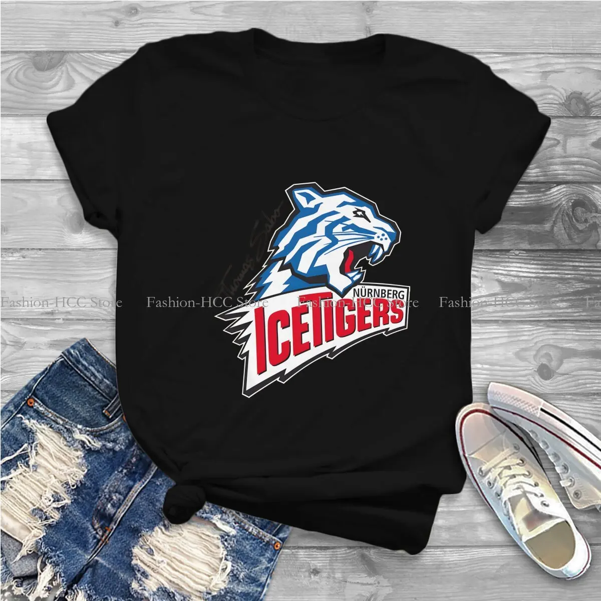 Tiger Polyester TShirt for Women Sabo Ice Humor Casual Tee T Shirt Novelty