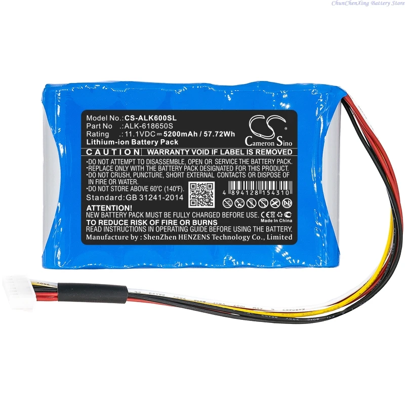 Cameron Sino 11.1V 5200mAh/7800mAh Equipment, Survey, Test Battery ALK-618650S for Eloik BY-A6 BY-A6s +TOOL