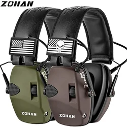 ZOHAN Electronic Shooting protezione per le orecchie protezione attiva riduzione del rumore paraorecchie per cuffie da caccia cuffie suono del cranio