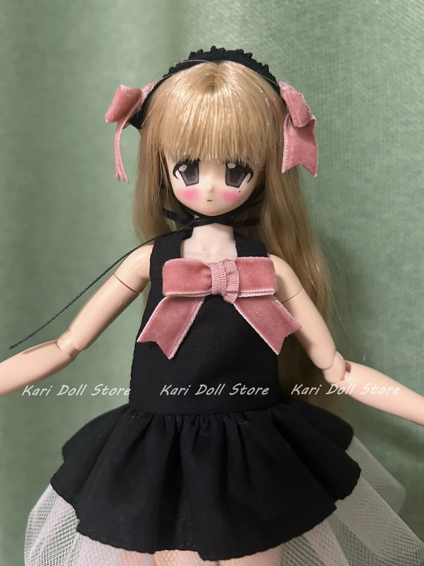 

Одежда и юбки для кукол Kari 2025 г. Черно-бело-розовое платье принцессы с цветными блоками для куклы Landazz Landoudou azone