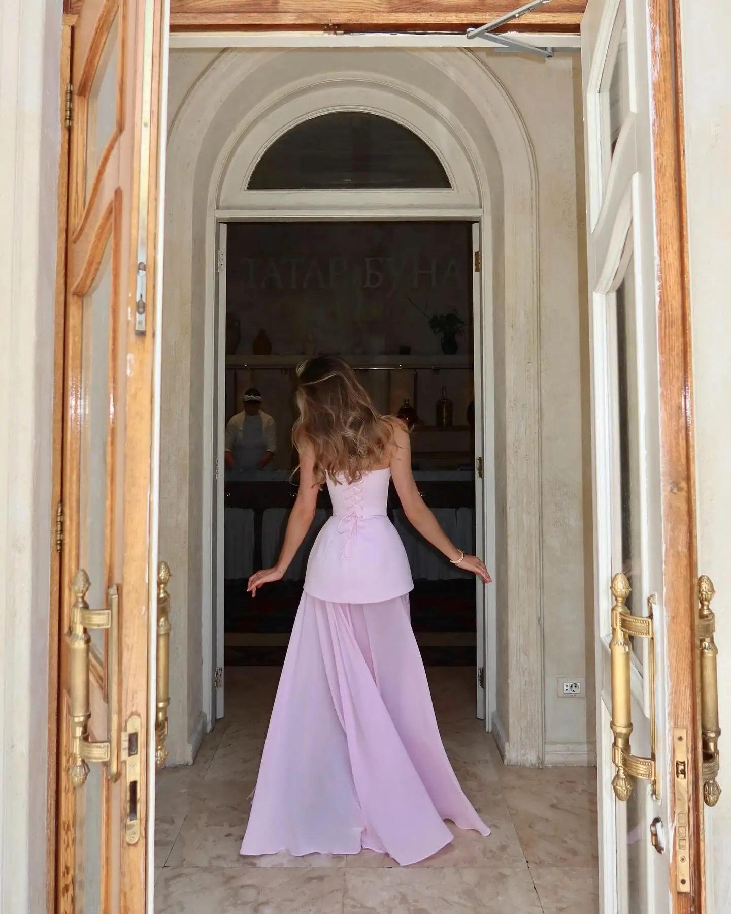 Couture extensible rose robes de bal avec manches demi manches arc robe de soirée sirène Sexy femmes longues robes de bal féminines