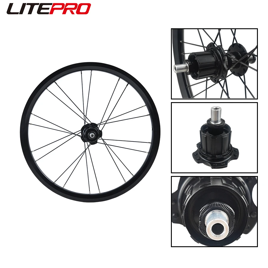 Litepro JKLapin 16inch Bicycle External 7 Speeds 349 Wheel 74/112mm Alloy Wheelset 20H For Brompton Folding Bike