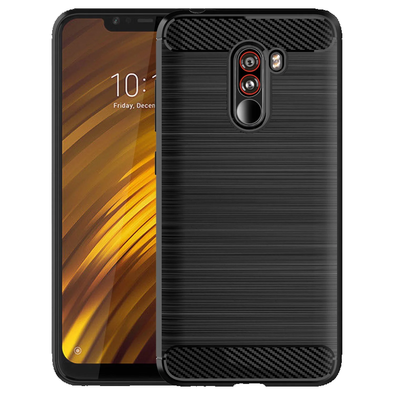 Carbon Fiber Case For Pocophone F1 Mi Poco F3 F2 Pro Shockproof Silicone Phone Cover For Poco F4 F5 Pro Soft Cases Coque Fundas