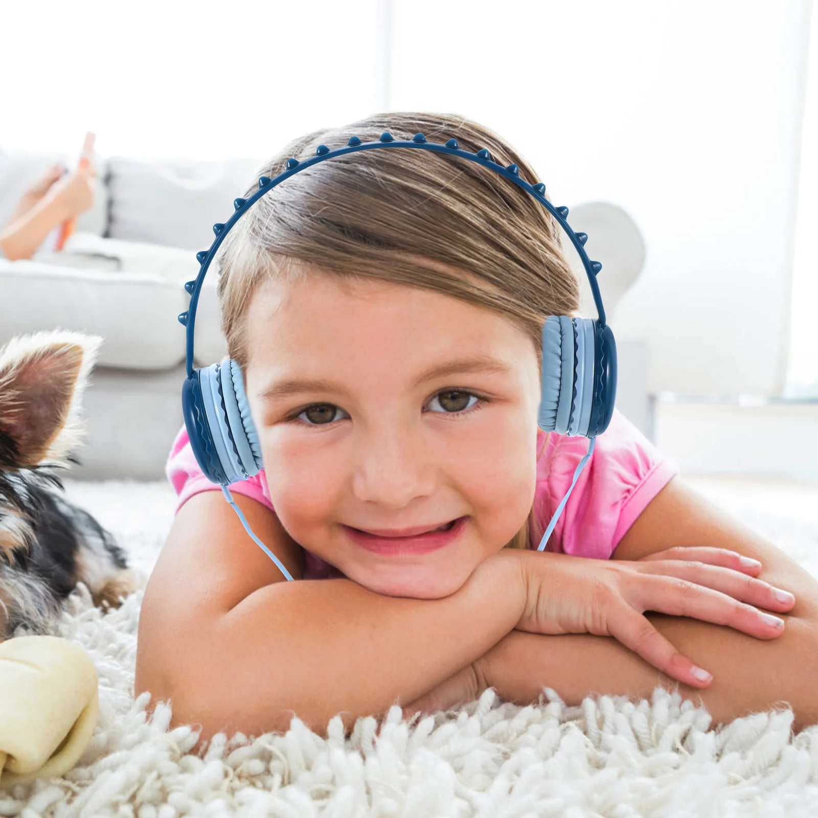 

Kids Headphone Dinosaur Shape Soft Ear Pads Noise Isolation For School Online Learning Gaming Travel Over Ear Headphones For