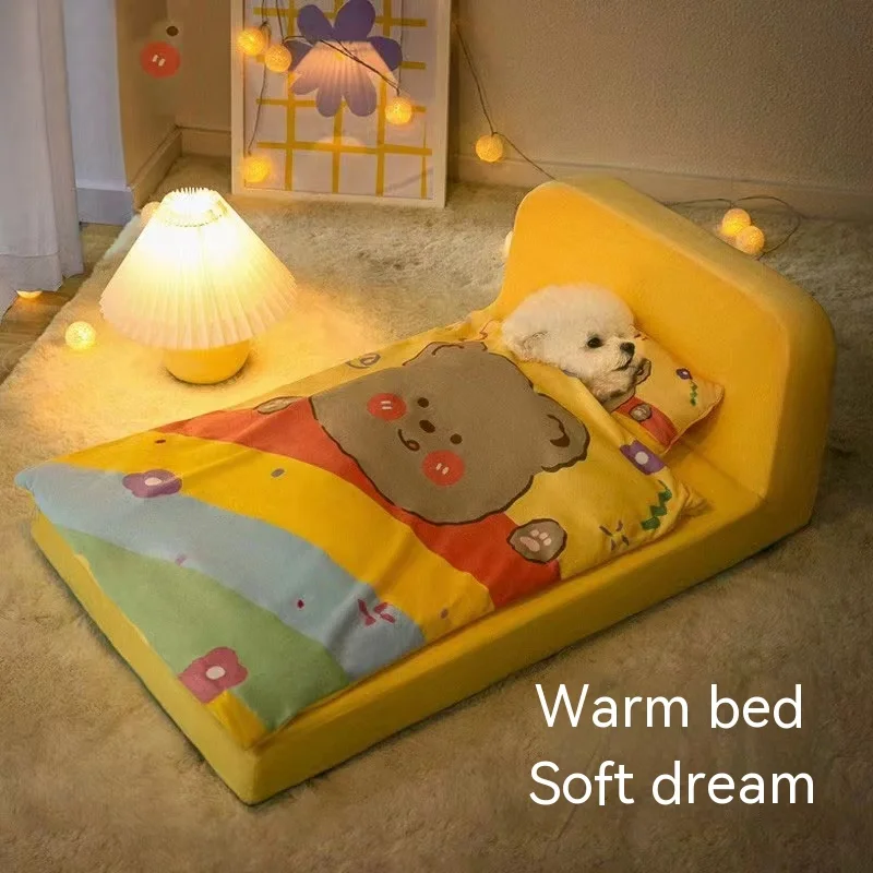 

Winter Warm Cotton Pet Bed Cushion Super Soft Cat Crate Mat Dog Bed Mat Washable Kennel Removable Pad Pet Supplies for Cat Dog