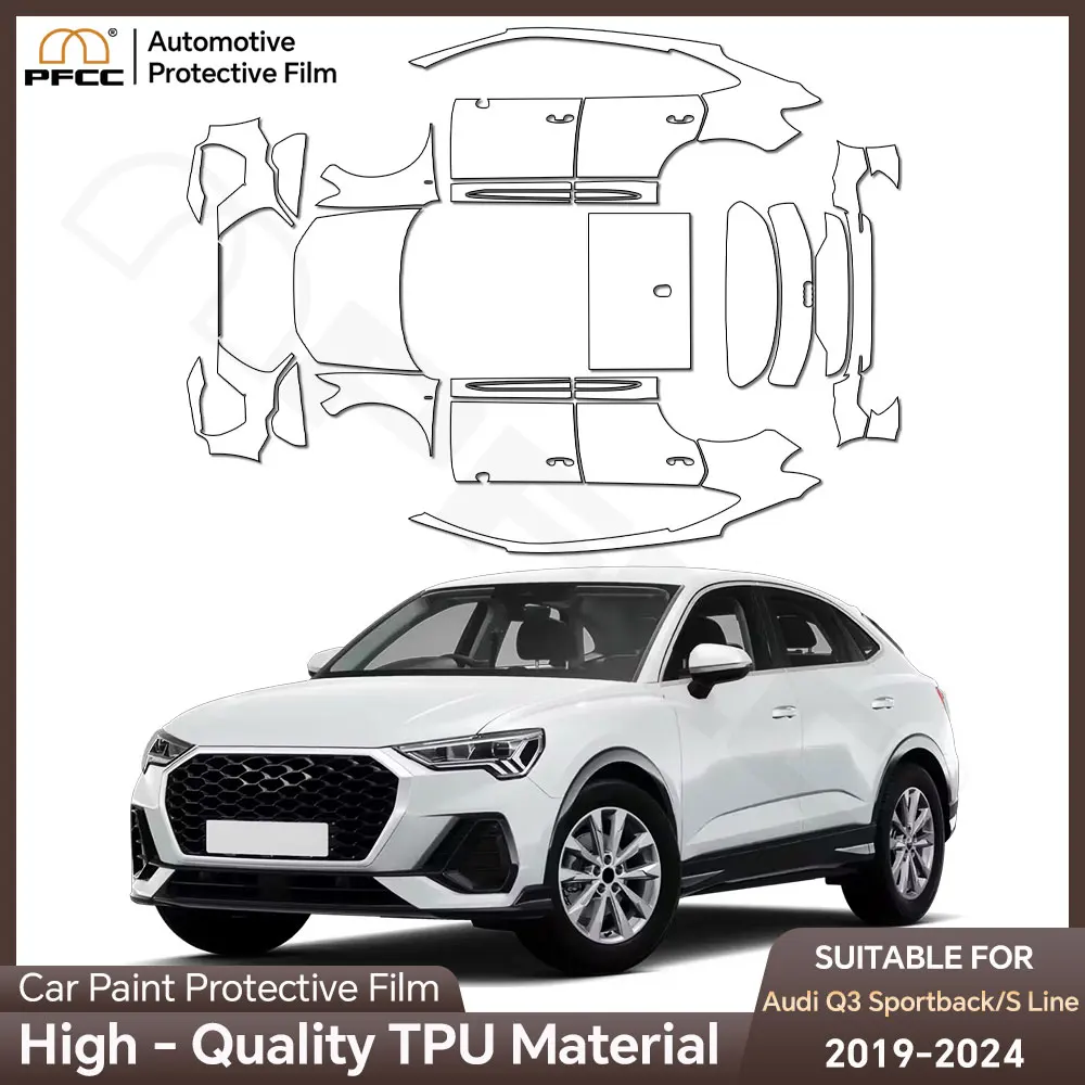 Pre Cut For Audi Q3 Sportback S Line 2019-2024 Anti-Scratch TPU Paint Protection Film Car Body PPF Clear Bra Resistant Invisible