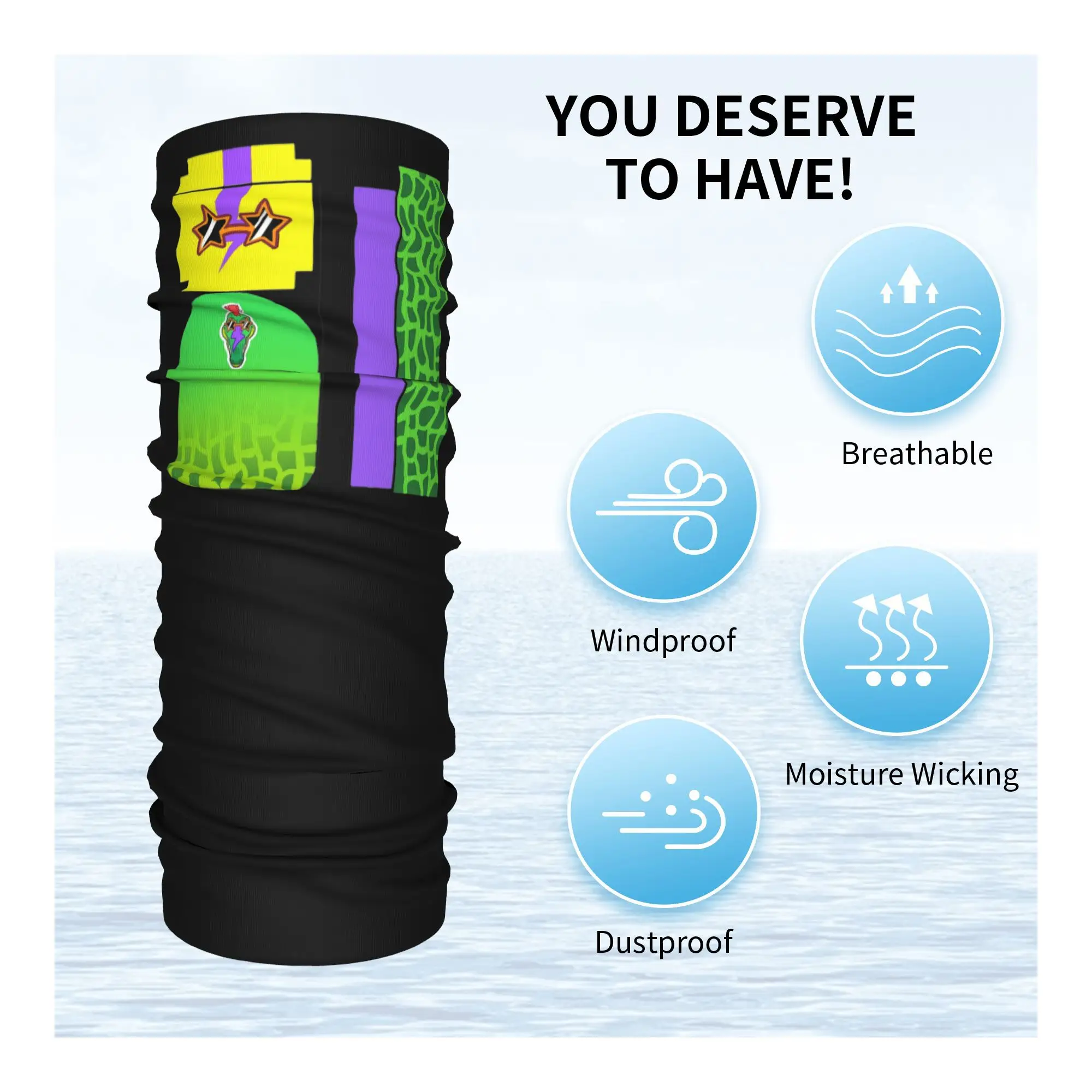 مونتغمري جاتور Fazbear الترفيه باندانا غطاء الرقبة المطبوعة التفاف وشاح متعدد الوظائف الدراجات وشاح الدراجات للرجال والنساء