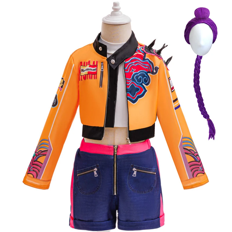 Mädchen Hip-Hop Tanzoutfit Set Mehrere Stile Crop Top Jacke Rock Shorts Kinder Jazz Bühnen-Performance-Kostüm