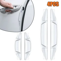 4Pcs Car Sticker Door Edge Guards Protector Trim Molding Strip Transparent Rubber Anti-collision Crash Barriers Bar Strip