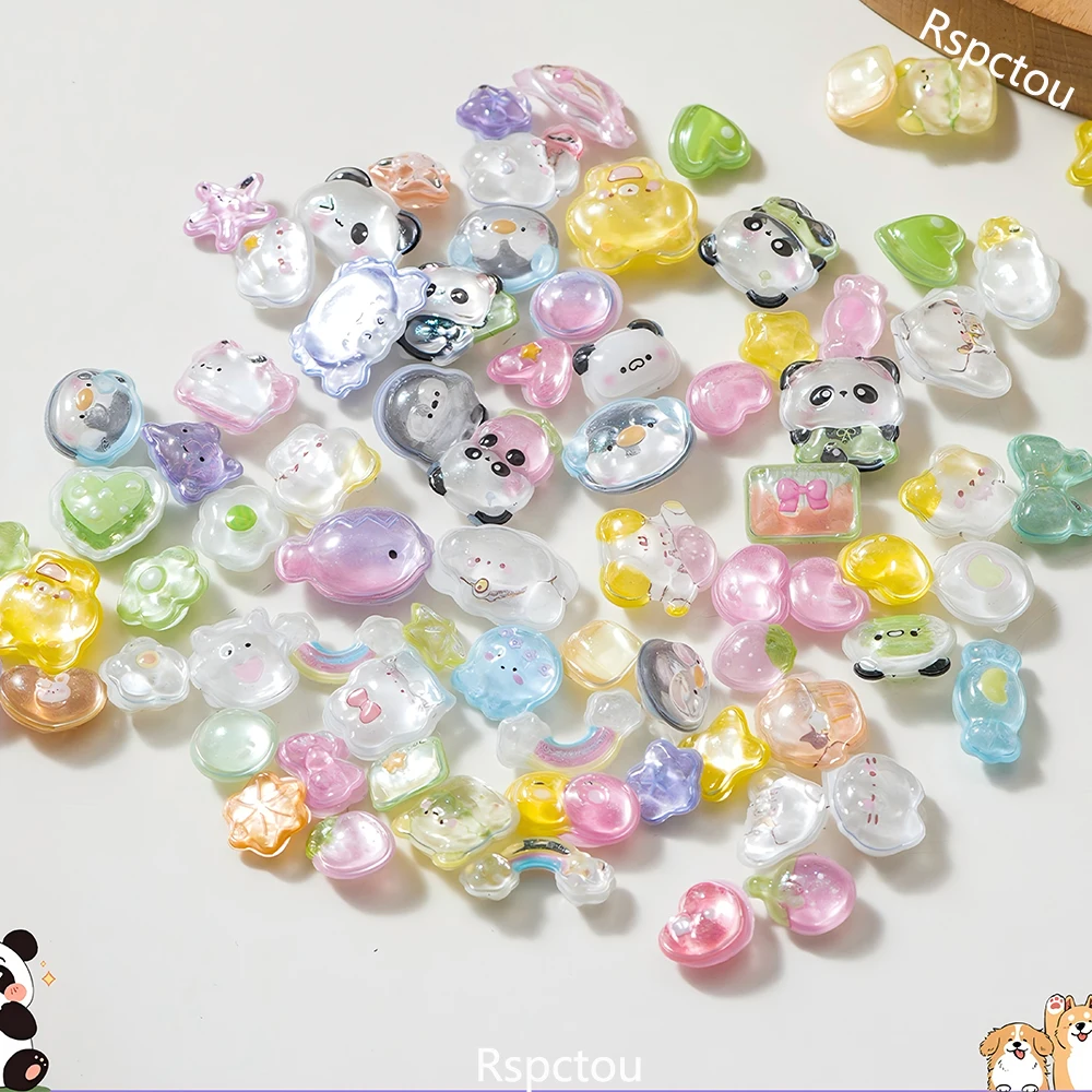 6 個漫画かわいい小さな動物 3D レリーフステッカーかわいいゼリークリスタルステッカー装飾 DIY 電話ノートブック報酬デカールギフト