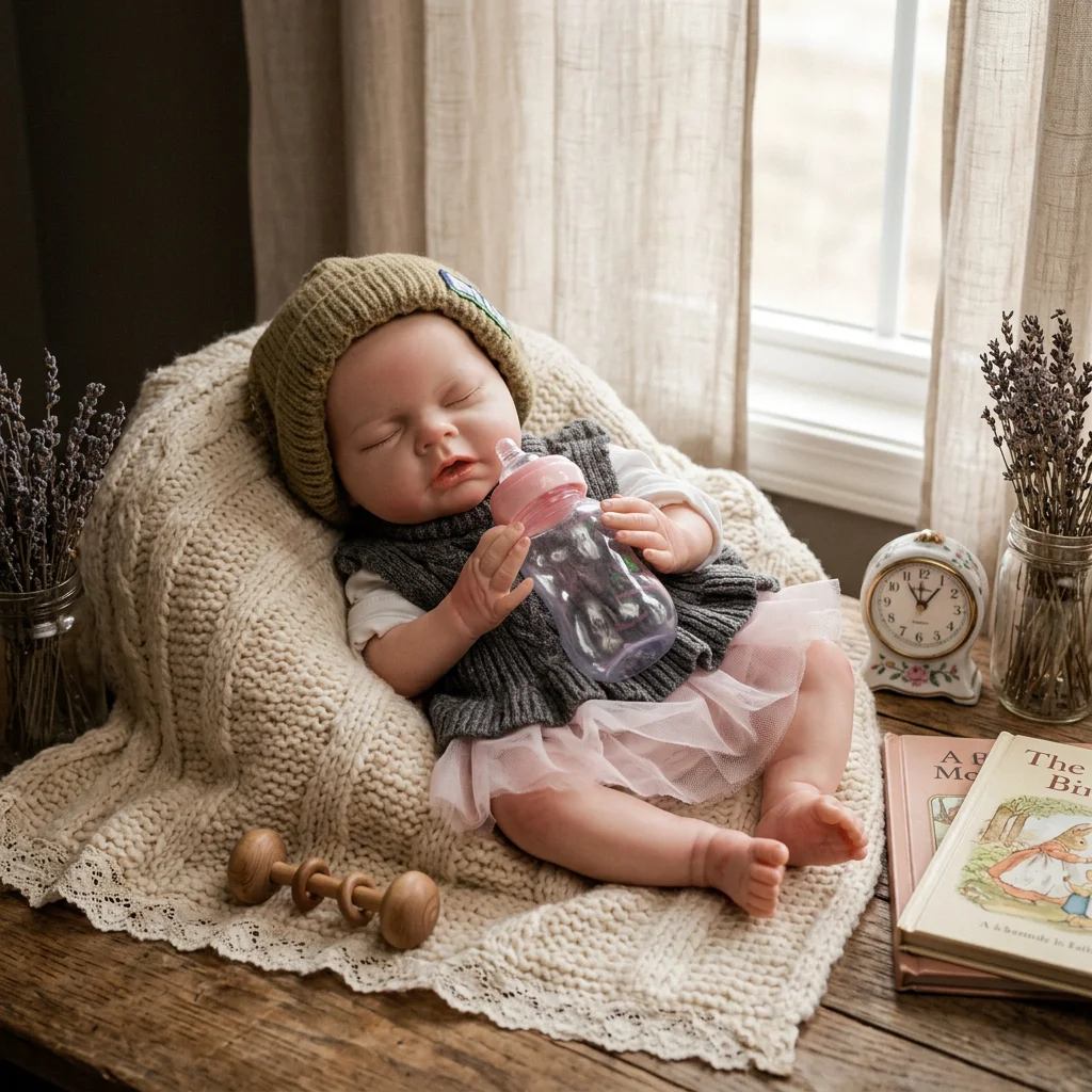 20 Inch Noah Full Body Silicone Reborn Doll Closed Eyes Sleeping Design Hand Painted Waterproof Lifelike Realistic Art Ornament