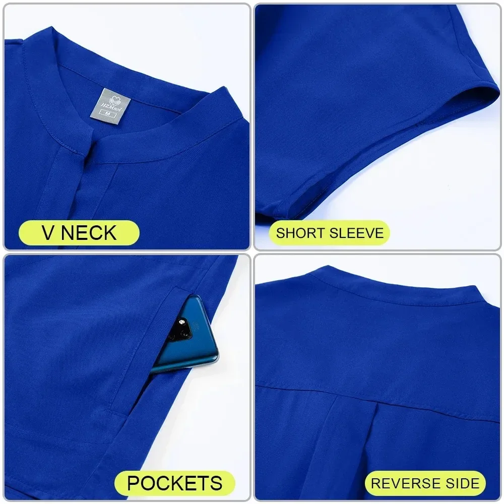 Seragam perawat wanita pria, celana Joger Kasual Pria Wanita, Set pakaian kerja farmasi, seragam perawat dokter rumah sakit, setelan kelas atas