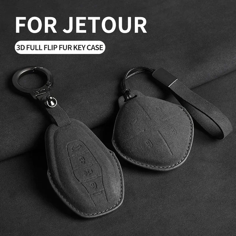 

Suede Car Key Case Cover For Chery Jetour Dashing X-1 Plus DTC IDM 2022 2023 For Chery JETOUR X70 X70plus X70m X90plus X95pro