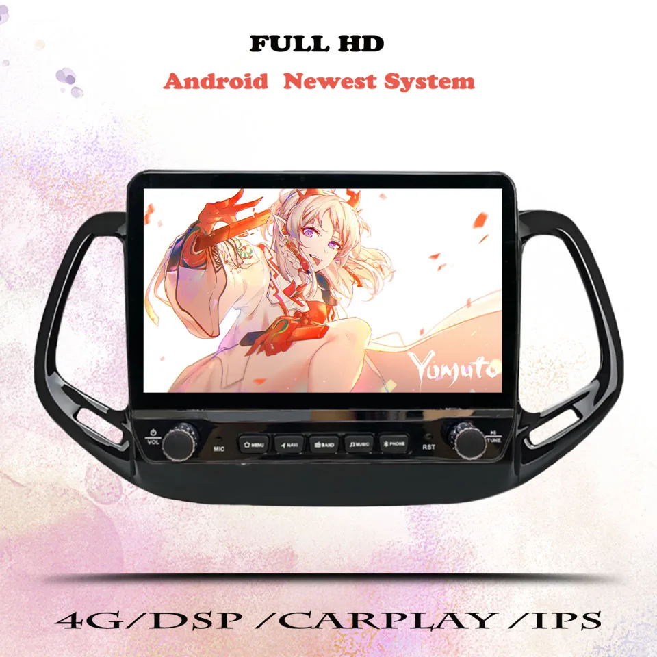 Android 14 8G Ram Car Radio Video DVD Player Navigation GPS For Jeep Compass 2016 2017 2018 Car intelligent systems 4G Lte Wifi