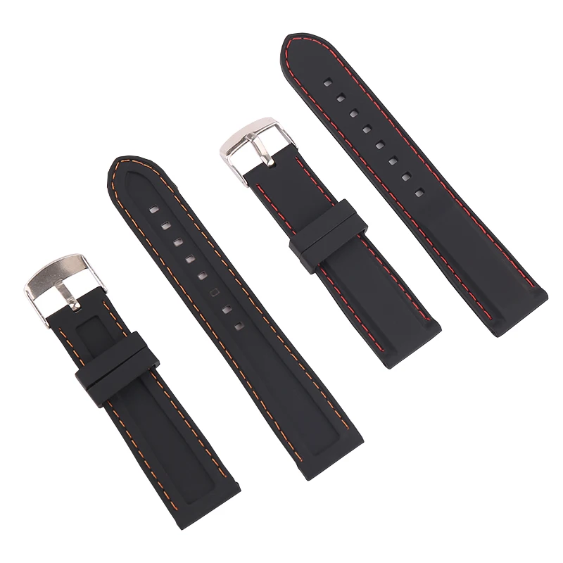 อุปกรณ์เสริมนาฬิกาสายนาฬิกาซิลิโคนเข้ากันได้กับ Casio ยางทดแทนผู้ชายกีฬากลางแจ้งสายรัดข้อมือสร้อยข้อมือ 20 22 มม