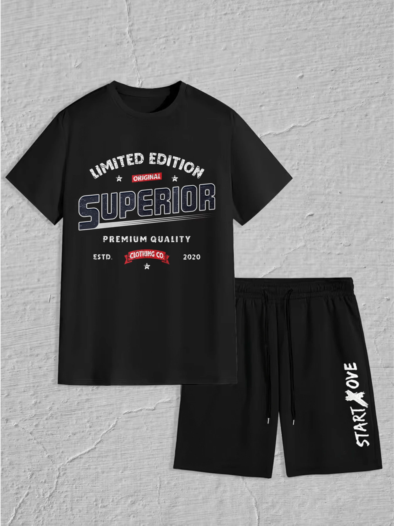 

Мужской комплект 2025 Лето с круглым вырезом Мужской комплект свитшотов Мужской комплект с принтом Комплект одежды Мужская одежда с графикой спортивная