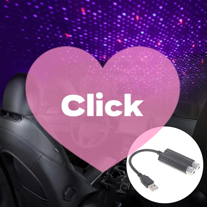 

Car Roof Star Light LED Starry Atmosphere Ambient Projector Galaxy Lights