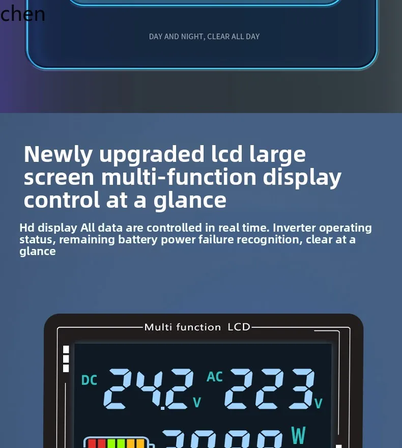 HTT inverter per auto inverter a onda sinusoidale pura 12v24v48v60v a 220v alimentatore elettrico inverso per camion