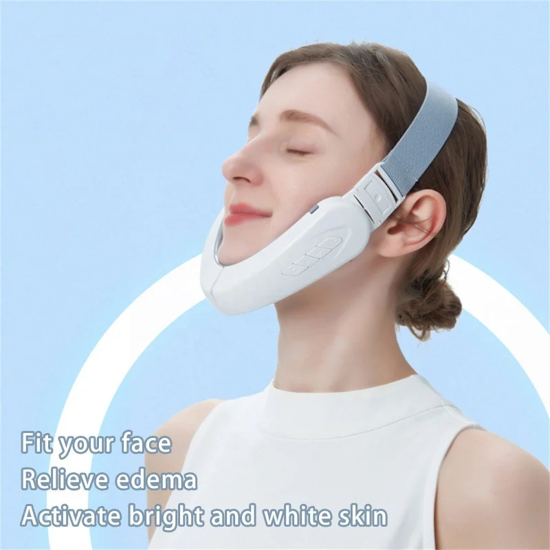 Duplo Chin Redutor com luz azul, V-Face Shaping Beauty Belt, elevação inteligente e Firming Massager