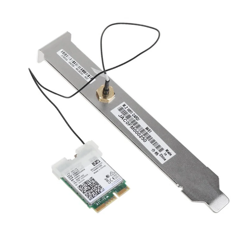 For Intel 9461NGW WiFi Card+Baffle+Antenna Kit AC 9461 2.4G/5G 802.11AC M2 Key E CNVI Bluetooth 5.0 Wireless