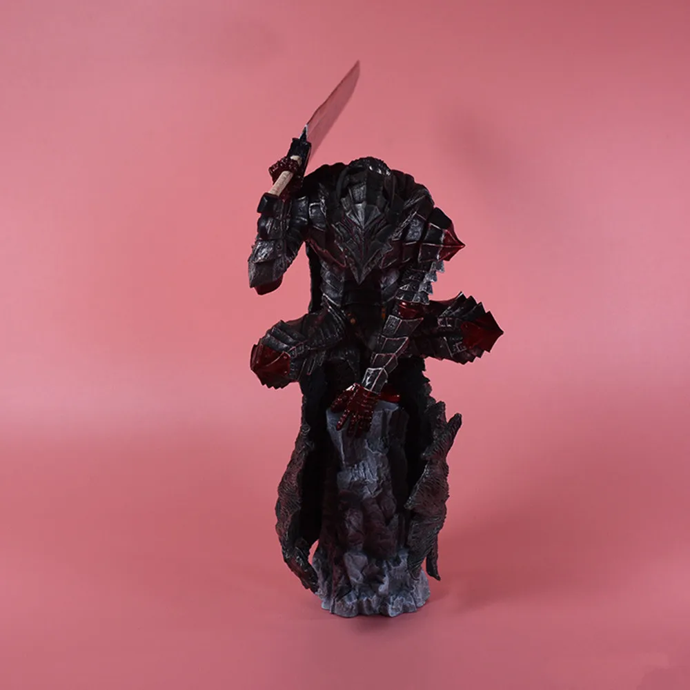 Figuras de Anime Berserk Guts de 25cm, espadachín negro, armadura Berserker L, modelo de estatuilla de acción, colección de estatuas, Juguetes de PVC, muñeca