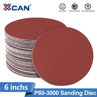 XCAN Sanding Disc 6inchs(150mm) Sandpaper Grit 80 to 3000 Abrasive Pad Sanding Paper for Wood/Metalworking Polishing Tools