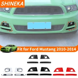 SHINEKA Car Front Fog Light Lamp Decoration Cover for Ford Mustang 2010 2011 2012 2013 2014 Foglamp Exterior Accessories