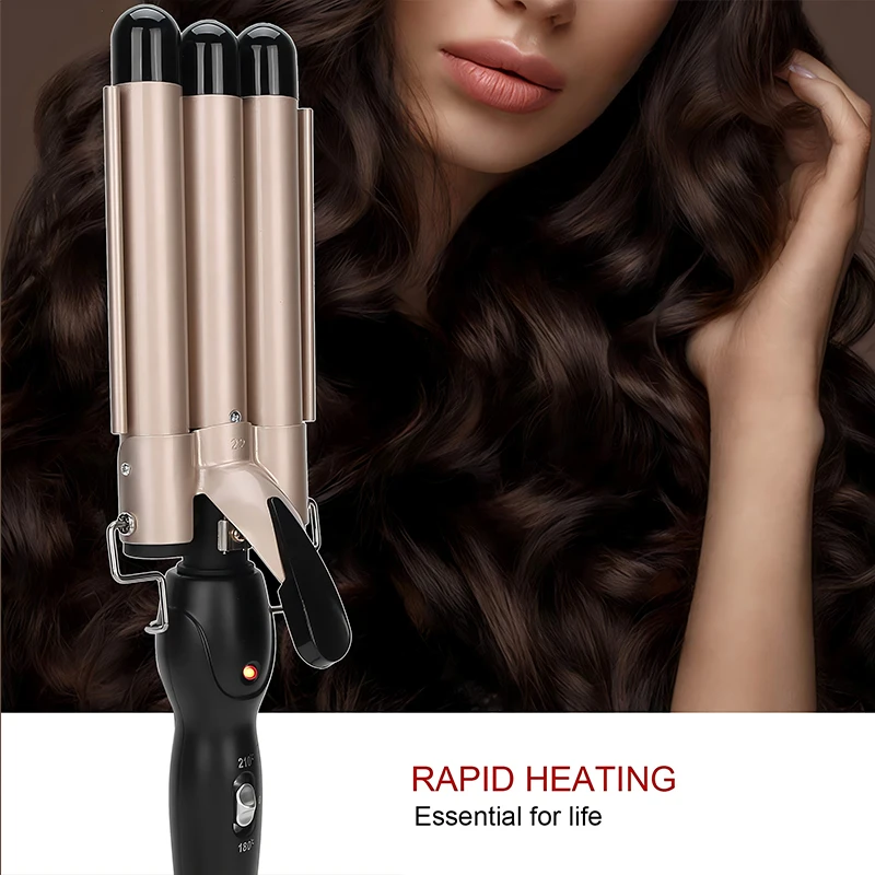 3 Bucket Hair Curler, Wave Wave Salon Hair Curler, designed for women's hairstyles, suitable for hair styling.