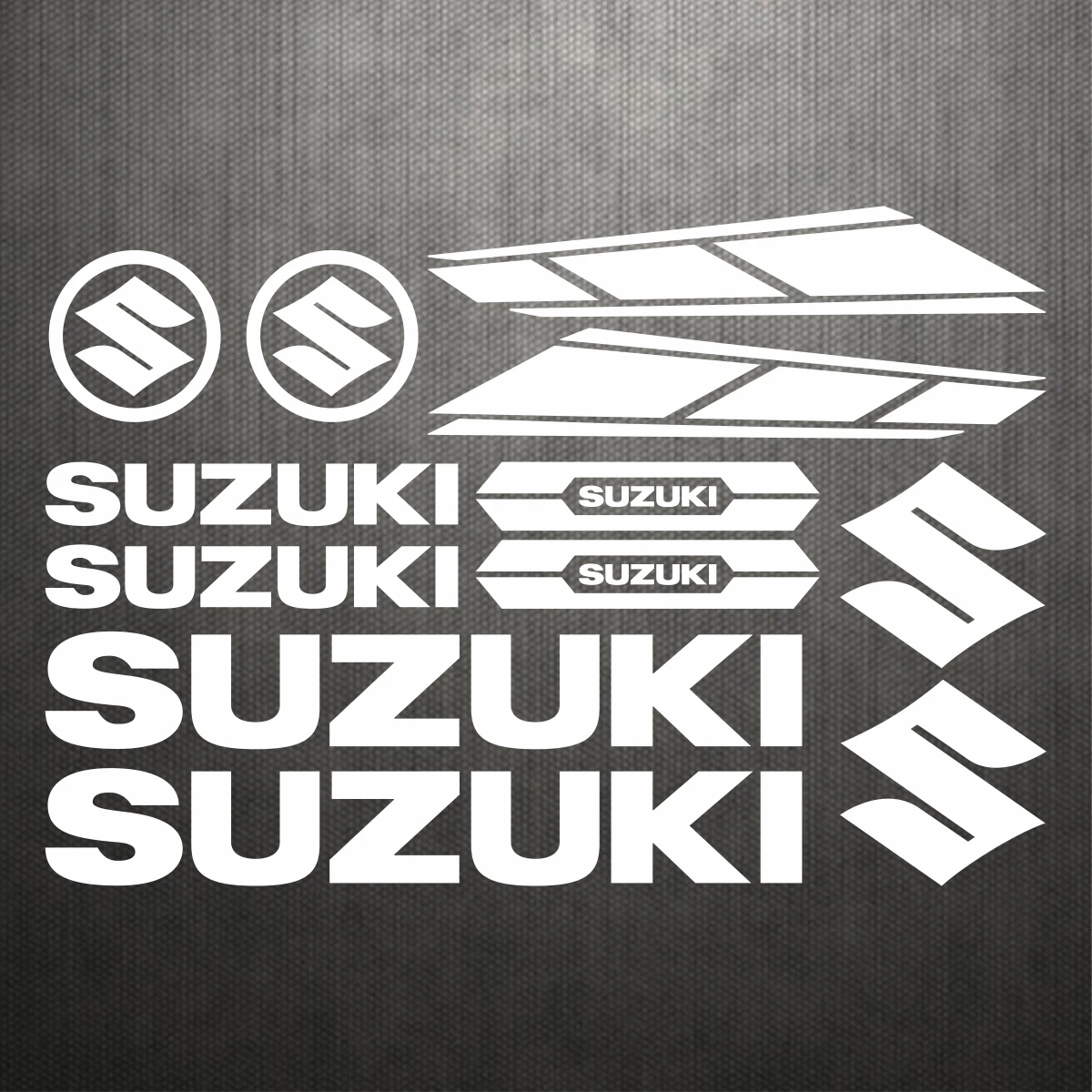 Suzuki Stickers Logo Motorcycle Tank Helmet Emblem Decals Set