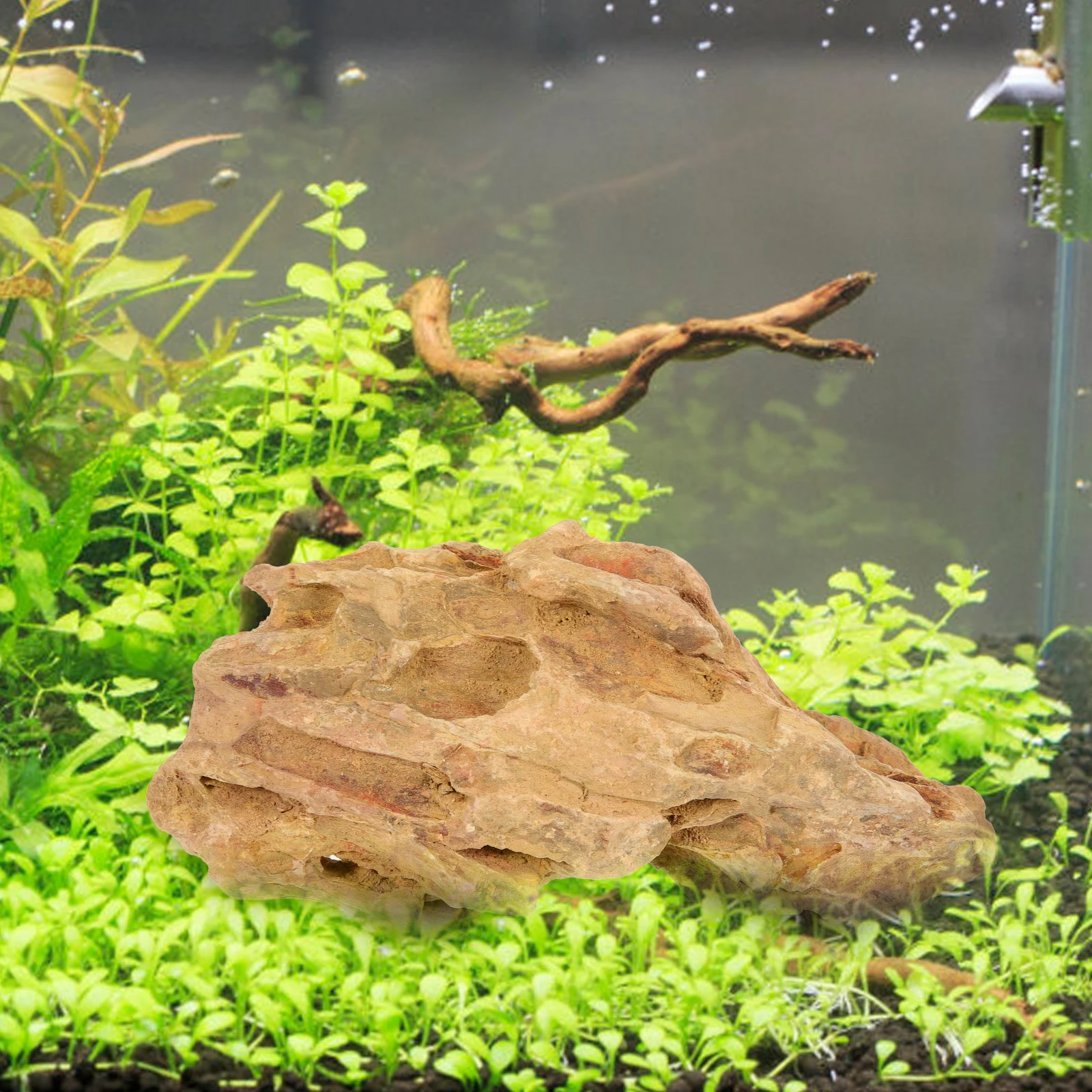 

Pine Bark Rockery for Fish Tank Aquarium Decor L scape Stones Mini Craft Desktop nament Home Accessory Pet Supplies