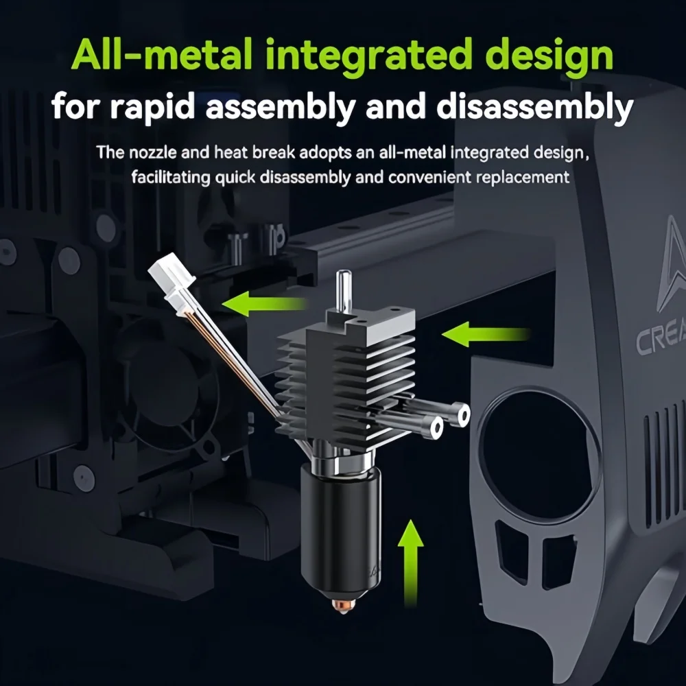 Creality K2 Plus Hotend-Kit mit Düse, Hotend-Adapterplatine, Upgrade 300 ° C Hochtemperatur-Extruder 3D-Drucker Zubehör – Detail 5