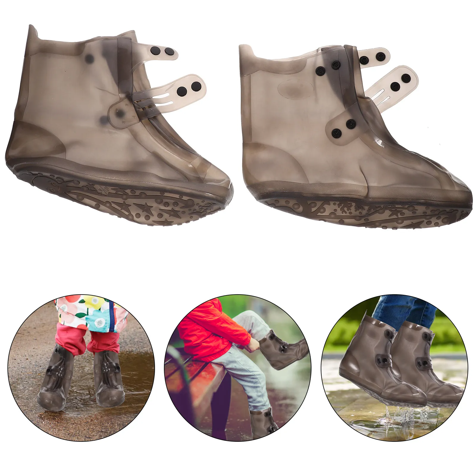 

Waterproof Rain Boot Covers for Men Women Kids Reusable Washable Foldable Overshoes Adjustable Buckle Outdoor Travel Fishing