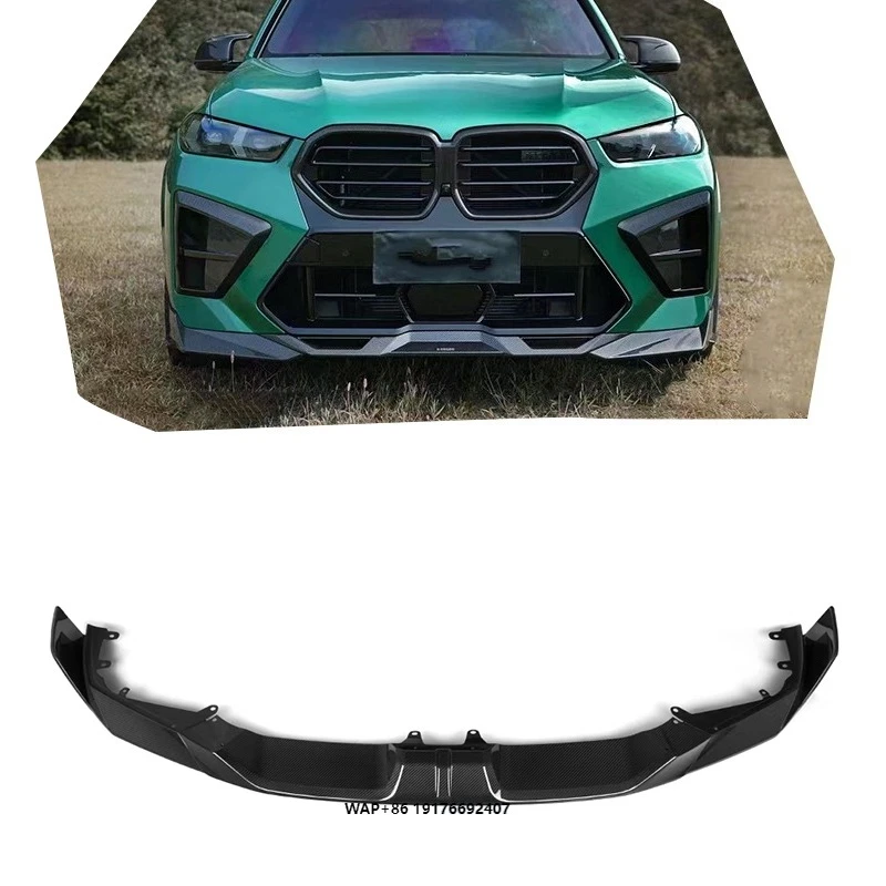 

Высокое качество X6M F96 Lci сухой карбоновый передний бампер сплиттер идеальная посадка 2024+