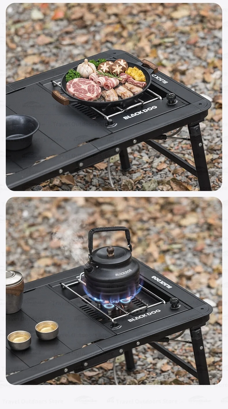 BLACKDOG IGT Einbau-Gasherd mit fünf Brennern, Desktop-Einbau-Doppelzweck-Herd, 7200W Leistung, für Outdoor-Camping und Picknick, Multifunktionsherd – Detail 17