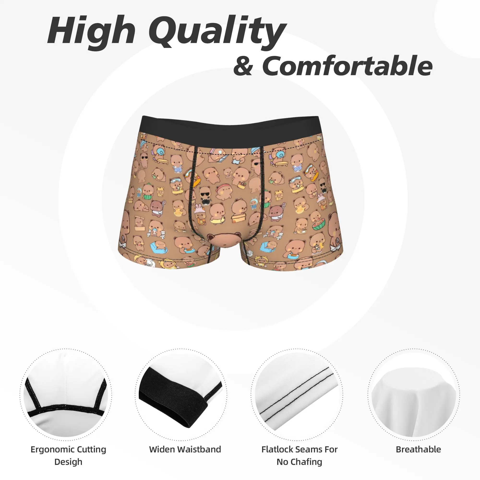 Cute Cartoon Bubu Dudu  Boxer Brief  Underwear Quality Man Sexy Soft Boxer Shorts Pattern Oversize Underpants