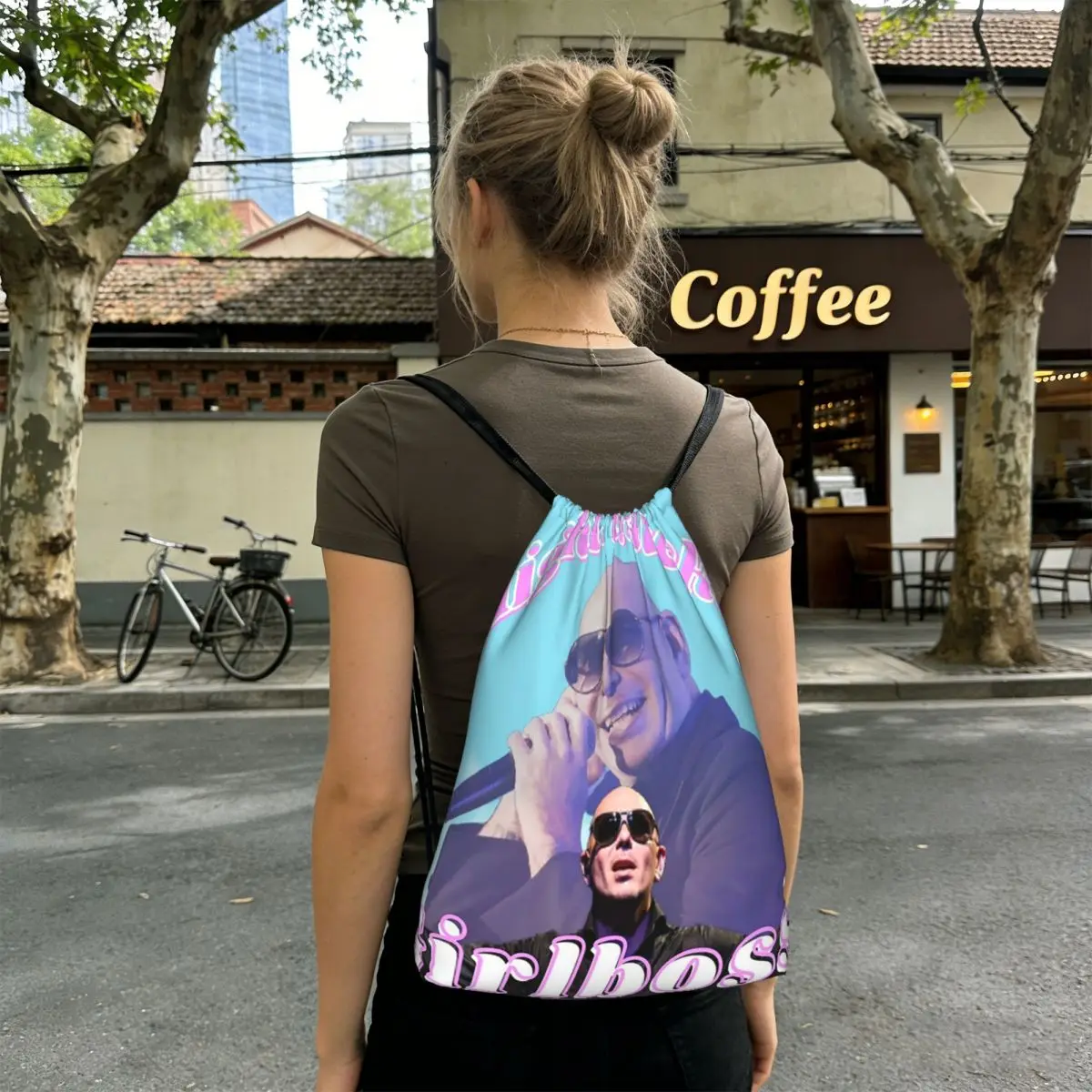 Mr. Worldwide Says To Girlboss Backpacks Multi-function Drawstring Bags Sports Bag Book Bags for Man Woman Students