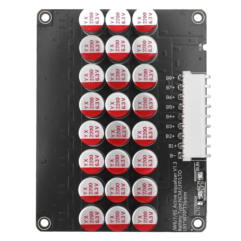 Ofertas superiores 2x balanceador de grupo inteiro 8s 5a lipo lifepo4 bateria equalizador transferência de energia capacitor bms placa