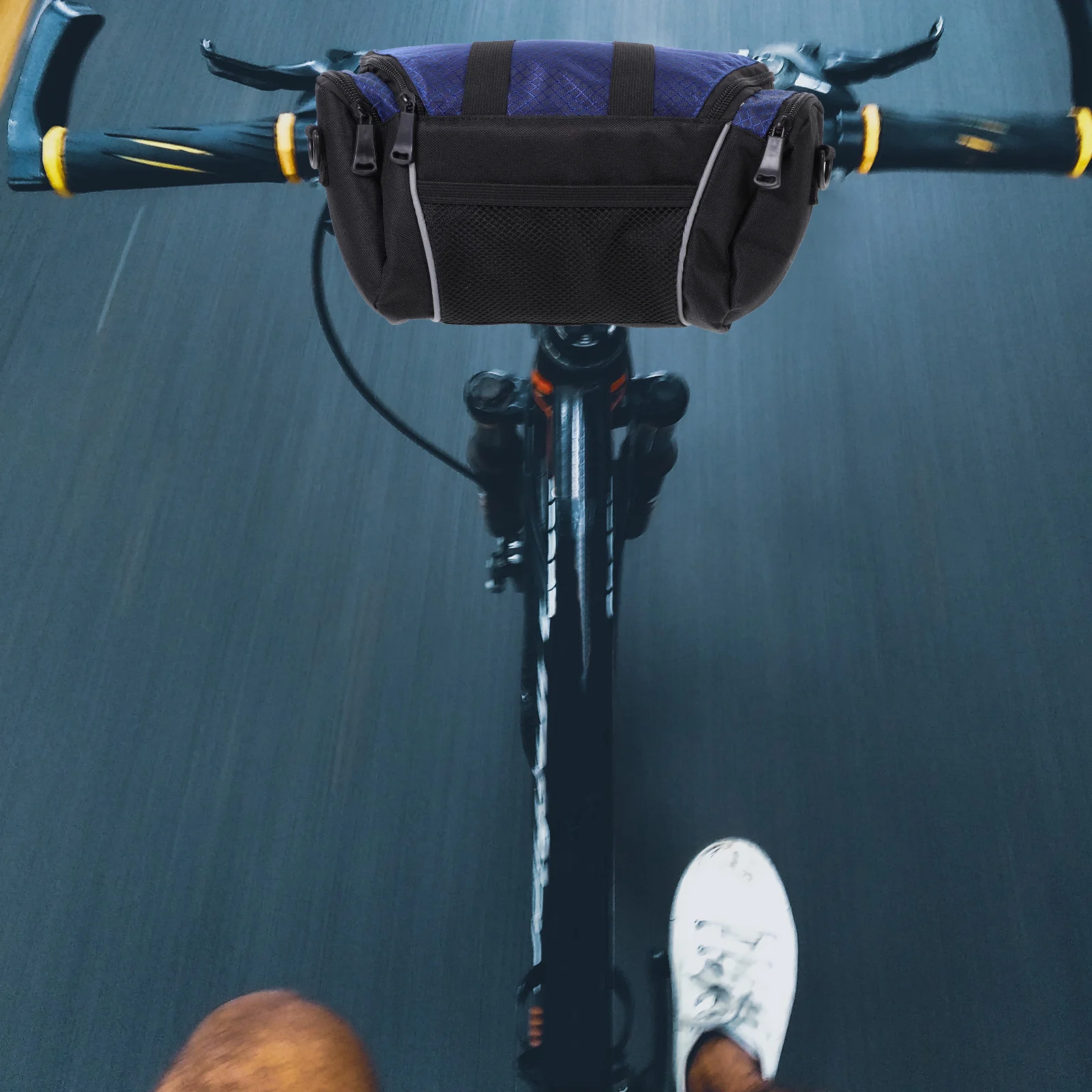 

Handlebar Bag Waterproof Bike Front Storage Pouch for Cycling Mountain Road City Folding Bikes Easy Mount Multifunctional
