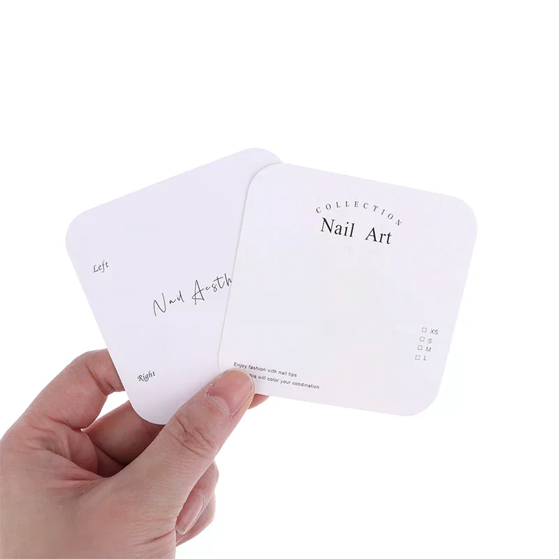 20Pcs Nail Display Cardboard Simple Style Fake Nails Card For Press On Nails Photograph Props Nail Salon