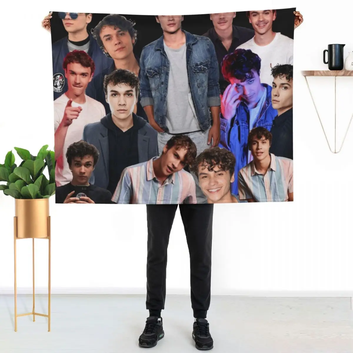 HIGH QUALITY benjamin wadsworth photo collage Throw Blanket halloween Loose Thermals For Travel Soft Plaid Blankets