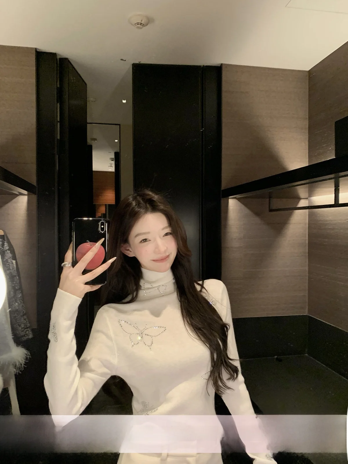 

YOLI Белый шерстяной вязаный свитер с высоким воротником для женщин, зимний повседневный модный топ с длинными рукавами, узорчатый, в стиле кэжуал