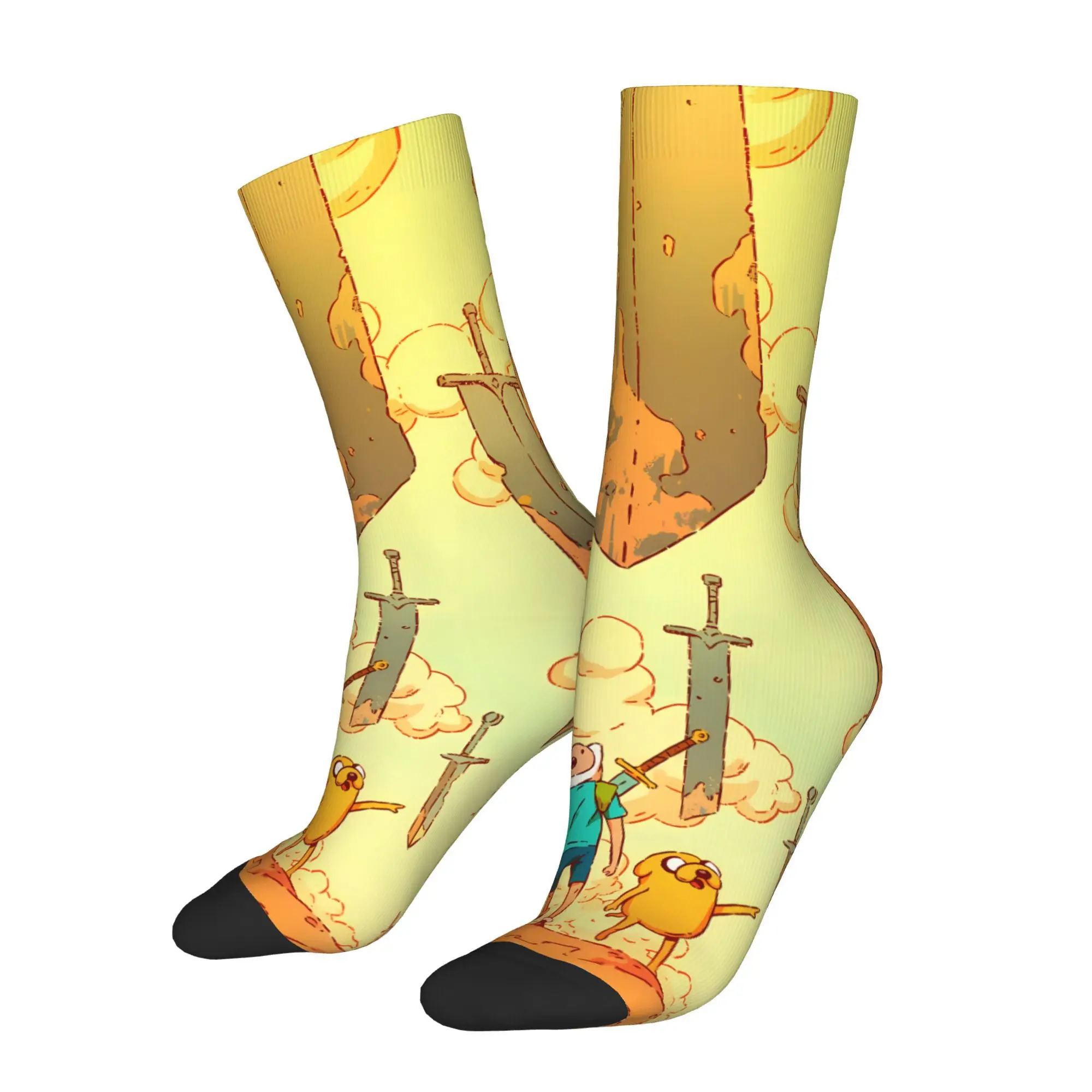 Game Adventure Time with Finn and Jake Sock Printed Man Polyester Fashion